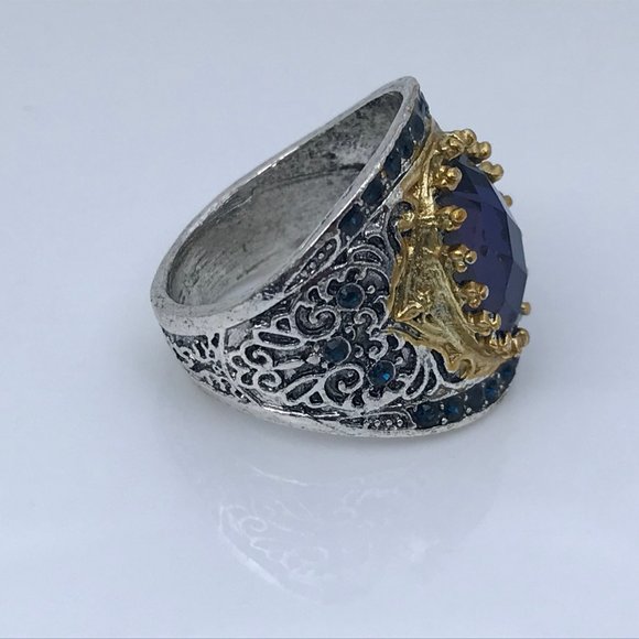 Men Ring Silver/Gold Tone Fashion Rings Unisex - Picture 3 of 8